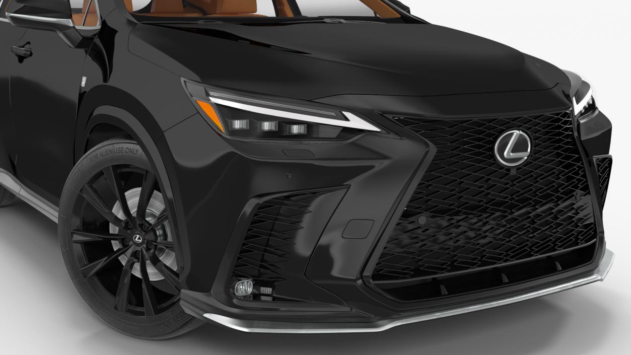 3D 2024 Lexus NX Black Rigged