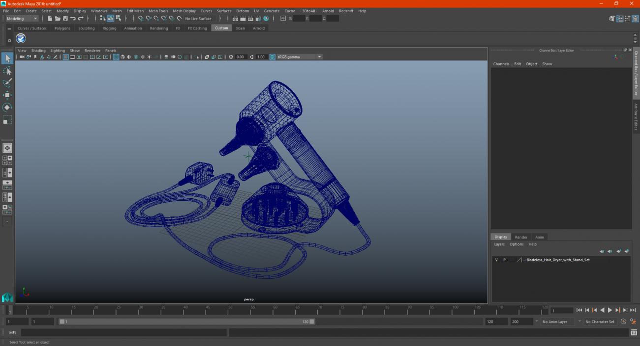 3D model Bladeless Hair Dryer with Stand Set