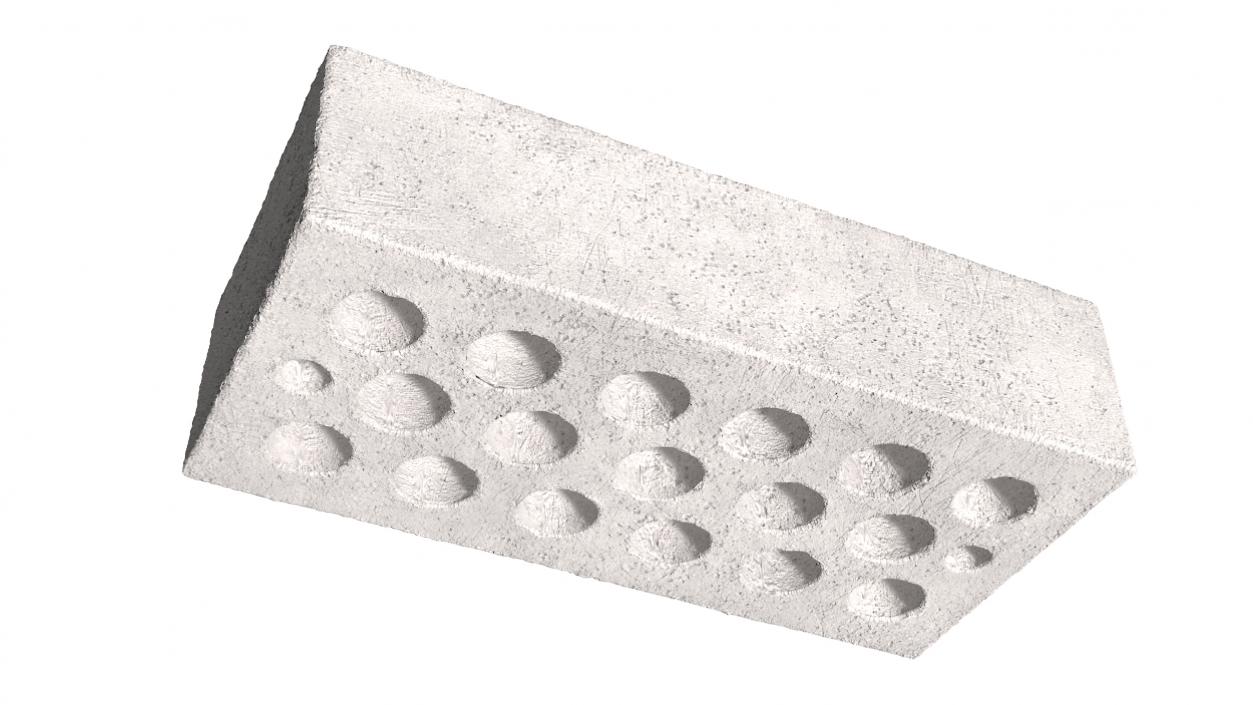 Perforated Sand Lime Brick White 3D