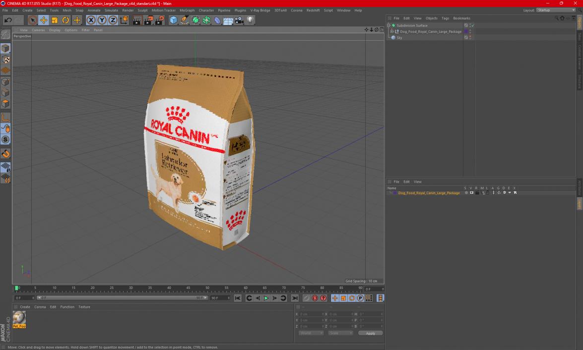 Dog Food Royal Canin Large Package 3D model