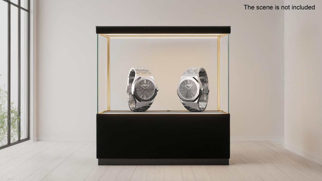 3D model Audemars Piguet Royal Oak Silver-Toned Two-Tone Grande Tapisserie