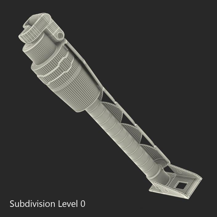 3D model Sci-Fi Painted Hydraulic Cylinder 8