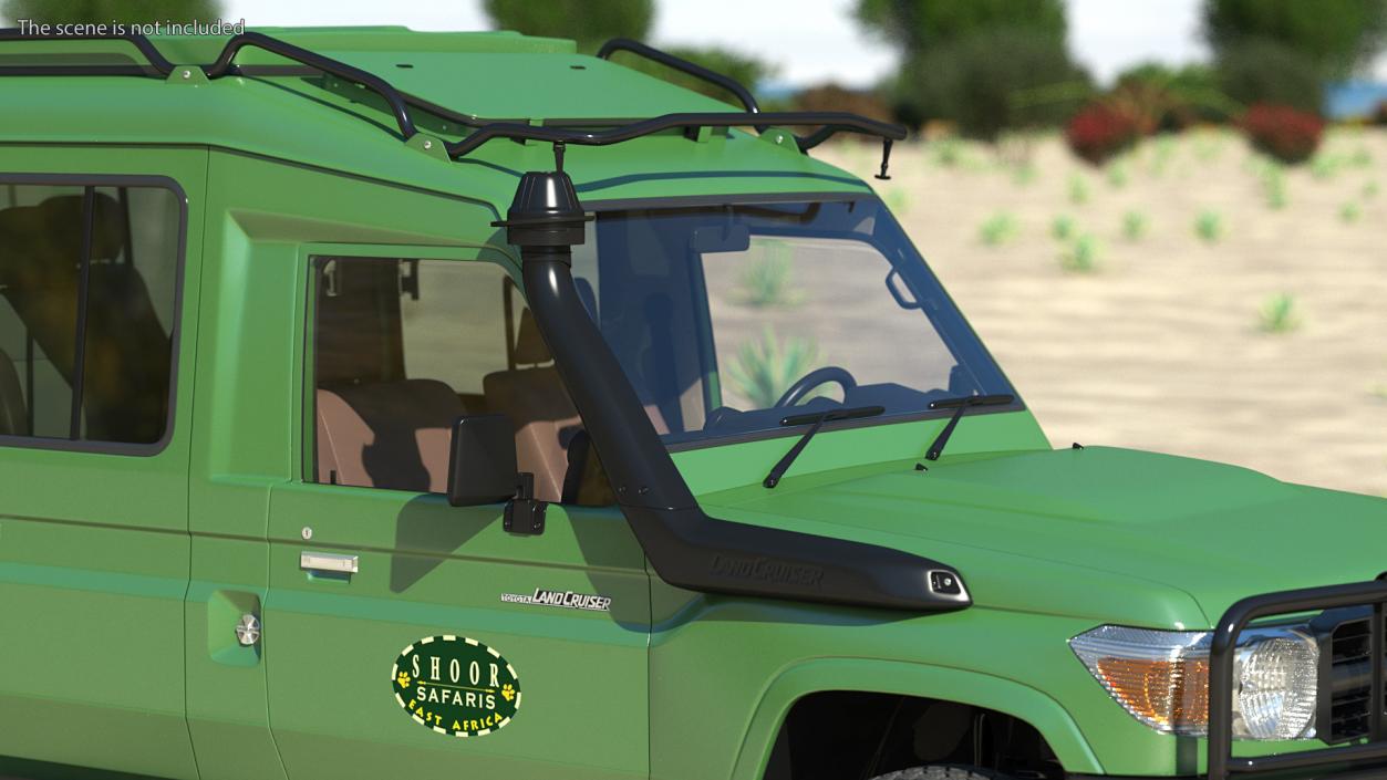 3D Toyota Land Cruiser Safari Green Clean model