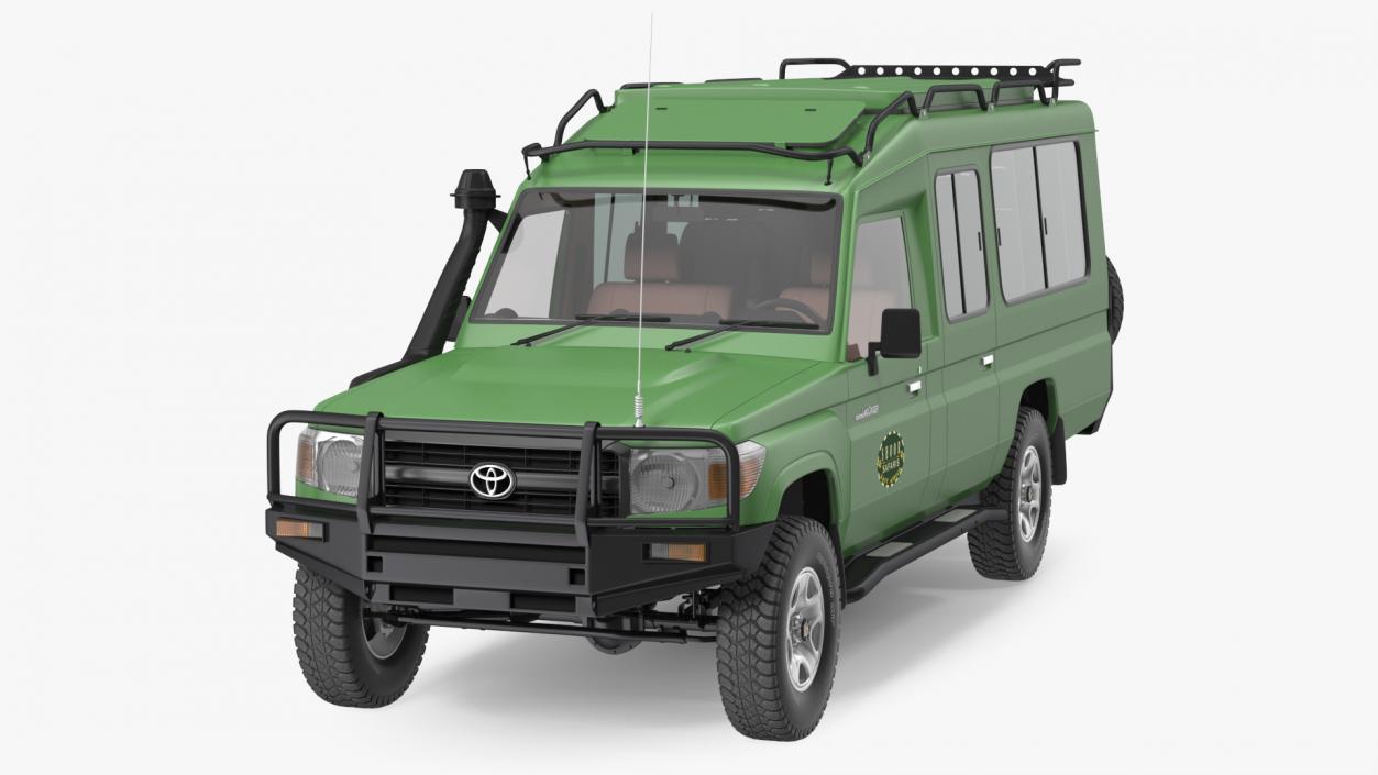 3D Toyota Land Cruiser Safari Green Clean model