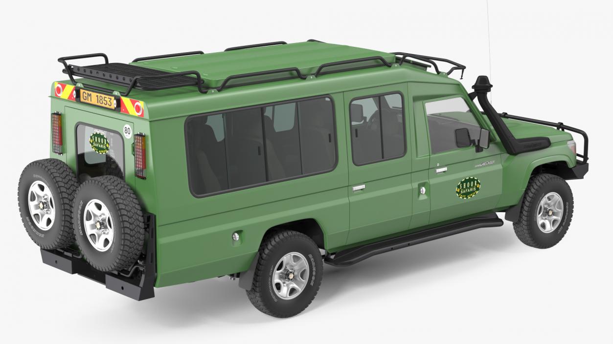 3D Toyota Land Cruiser Safari Green Clean model