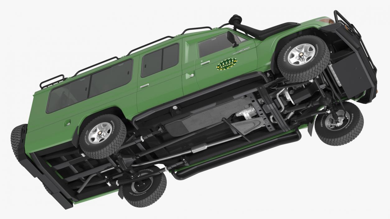 3D Toyota Land Cruiser Safari Green Clean model