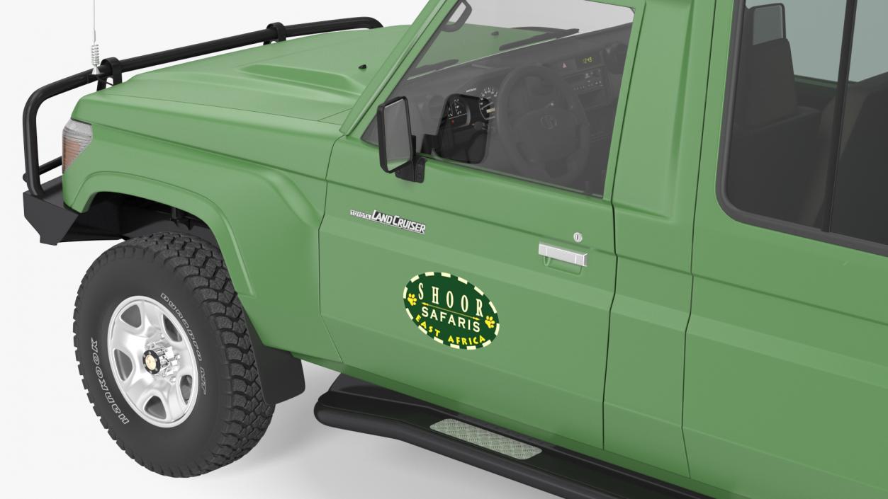 3D Toyota Land Cruiser Safari Green Clean model