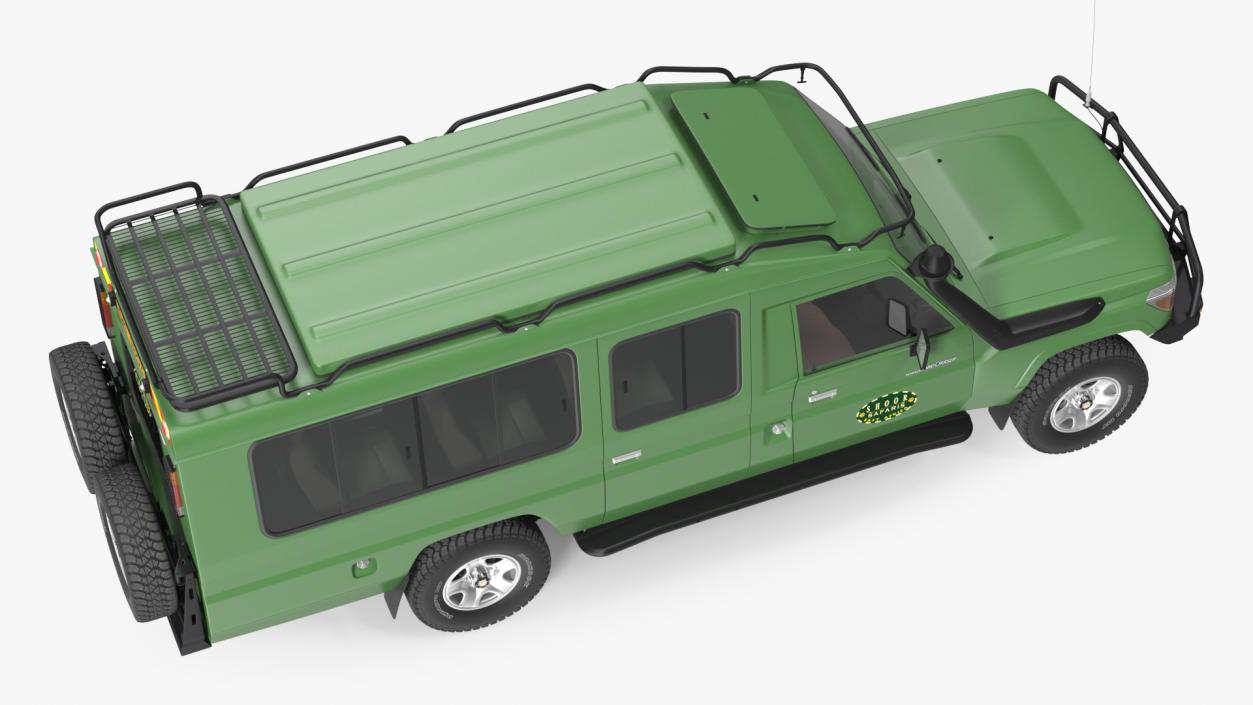 3D Toyota Land Cruiser Safari Green Clean model