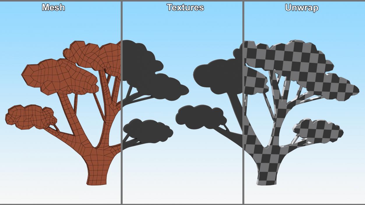 Bonsai Silhouette 3D