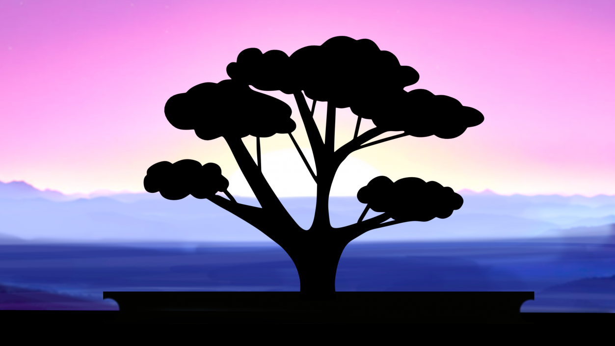 Bonsai Silhouette 3D