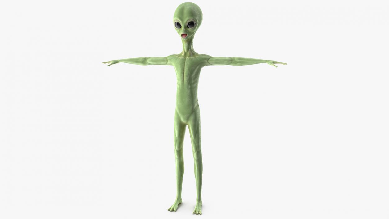 3D Cartoon Alien model