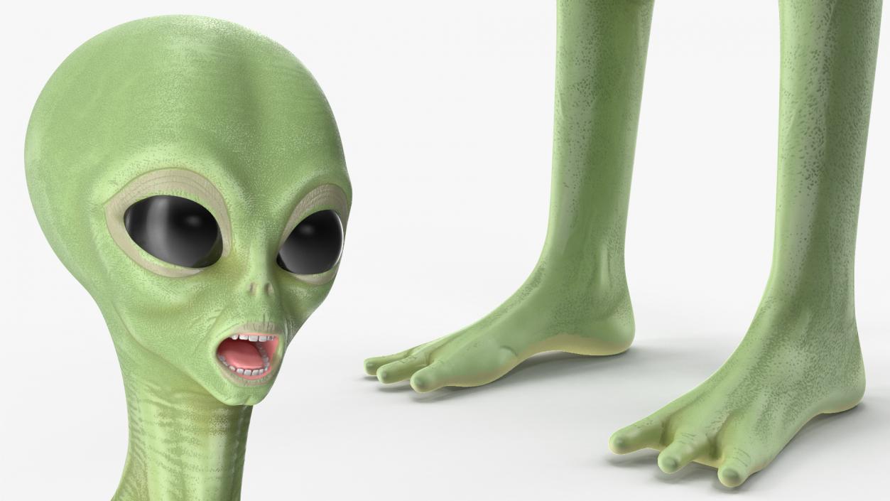 3D Cartoon Alien model