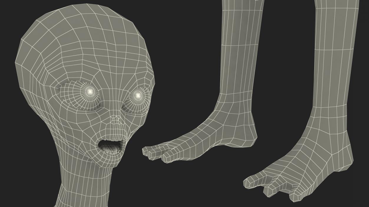 3D Cartoon Alien model