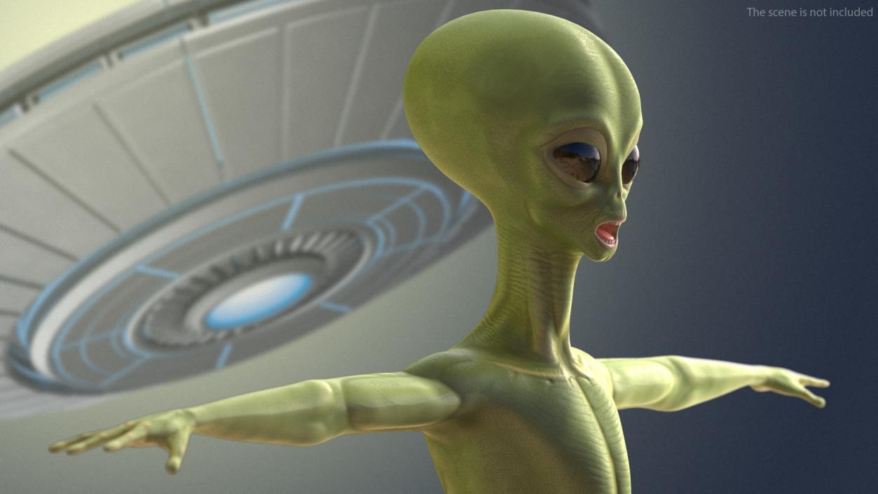 3D Cartoon Alien model