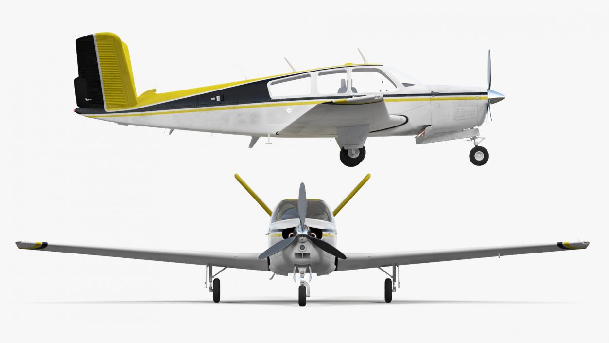 Civil Utility Aircraft Single Engined V Tail 3D model