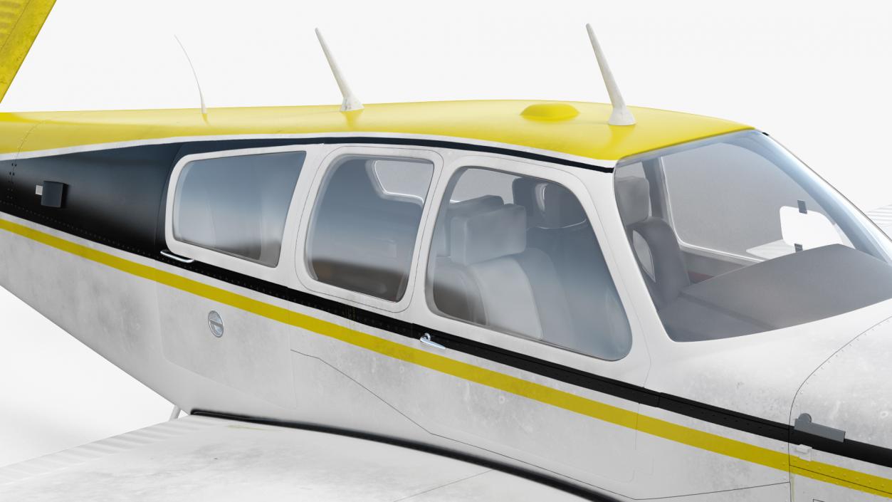 Civil Utility Aircraft Single Engined V Tail 3D model