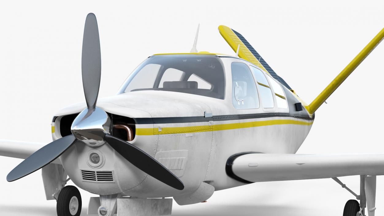 Civil Utility Aircraft Single Engined V Tail 3D model