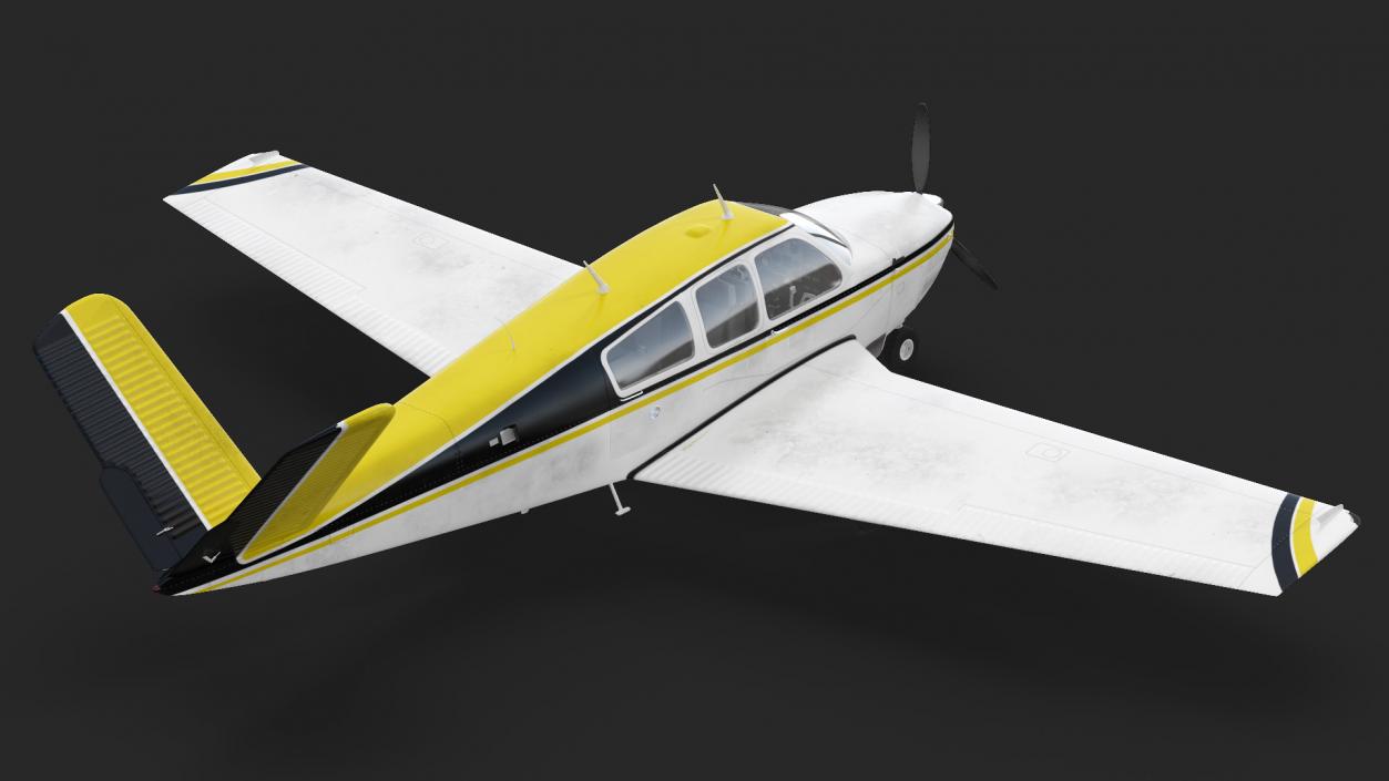 Civil Utility Aircraft Single Engined V Tail 3D model