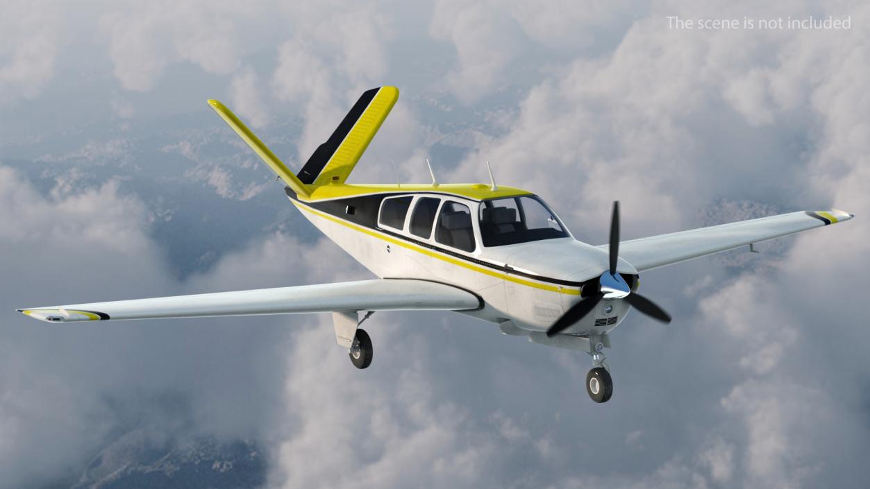 Civil Utility Aircraft Single Engined V Tail 3D model