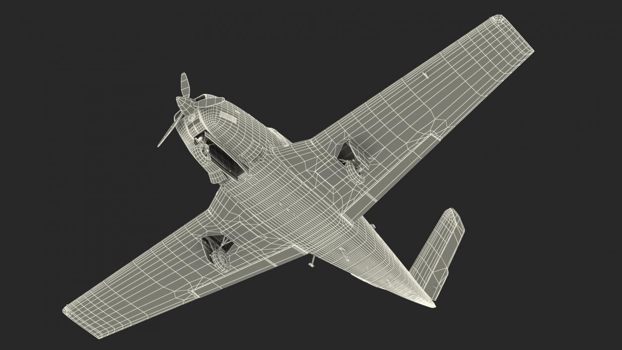 Civil Utility Aircraft Single Engined V Tail 3D model