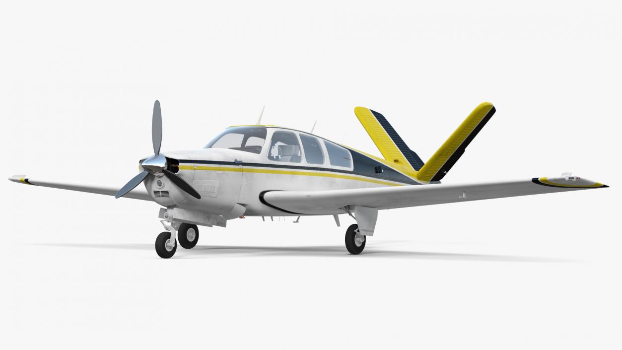 Civil Utility Aircraft Single Engined V Tail 3D model