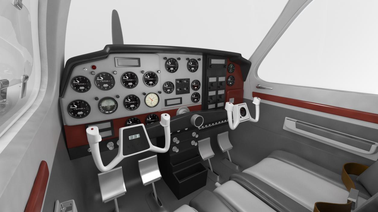 Civil Utility Aircraft Single Engined V Tail 3D model