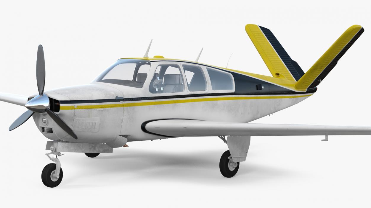 Civil Utility Aircraft Single Engined V Tail 3D model