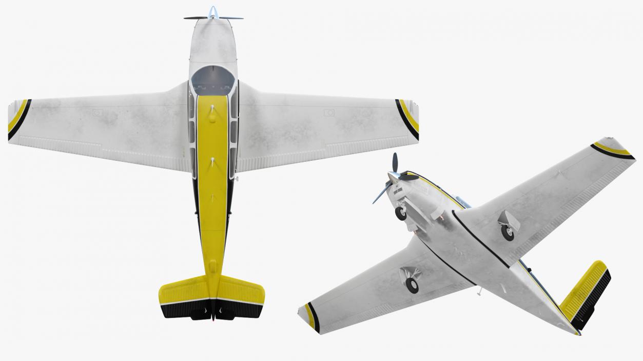 Civil Utility Aircraft Single Engined V Tail 3D model