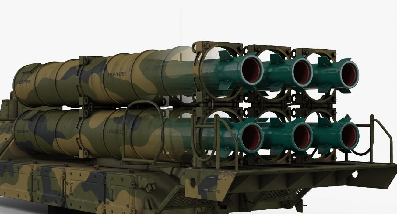 Rockets with Radar Camo Air Defence System 3D