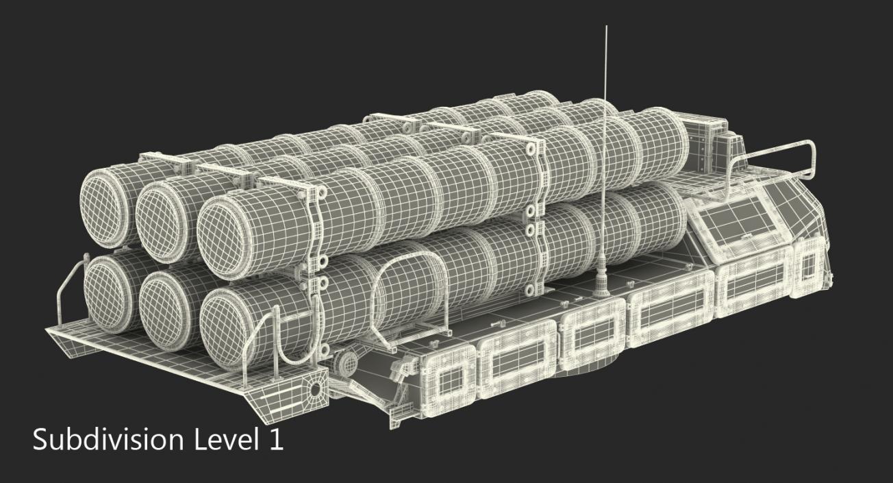 Rockets with Radar Camo Air Defence System 3D