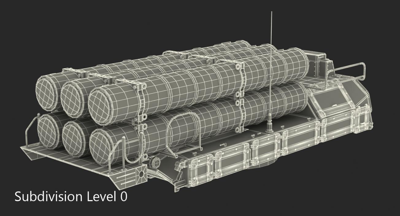 Rockets with Radar Camo Air Defence System 3D