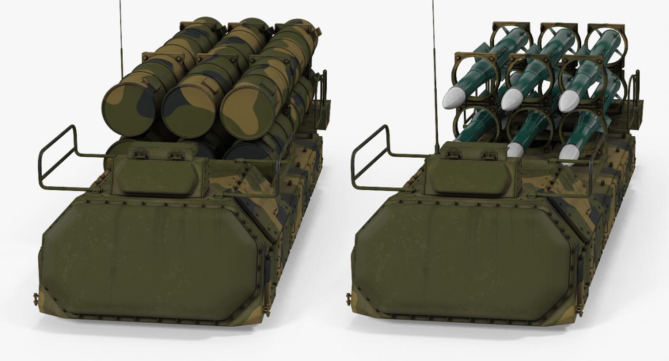 Rockets with Radar Camo Air Defence System 3D