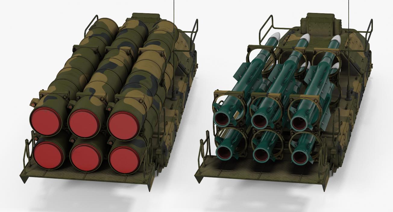 Rockets with Radar Camo Air Defence System 3D