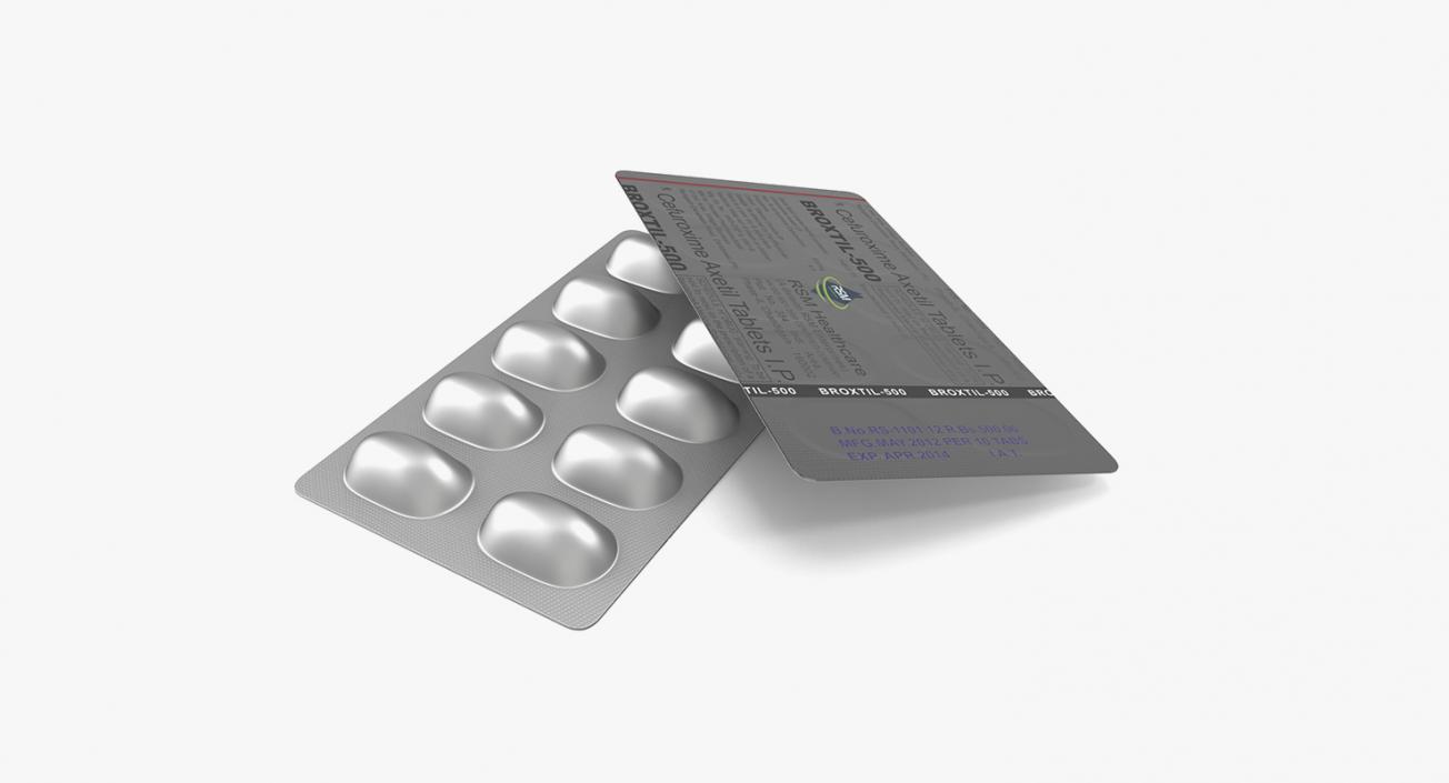 Pills Packs Collection 2 3D model