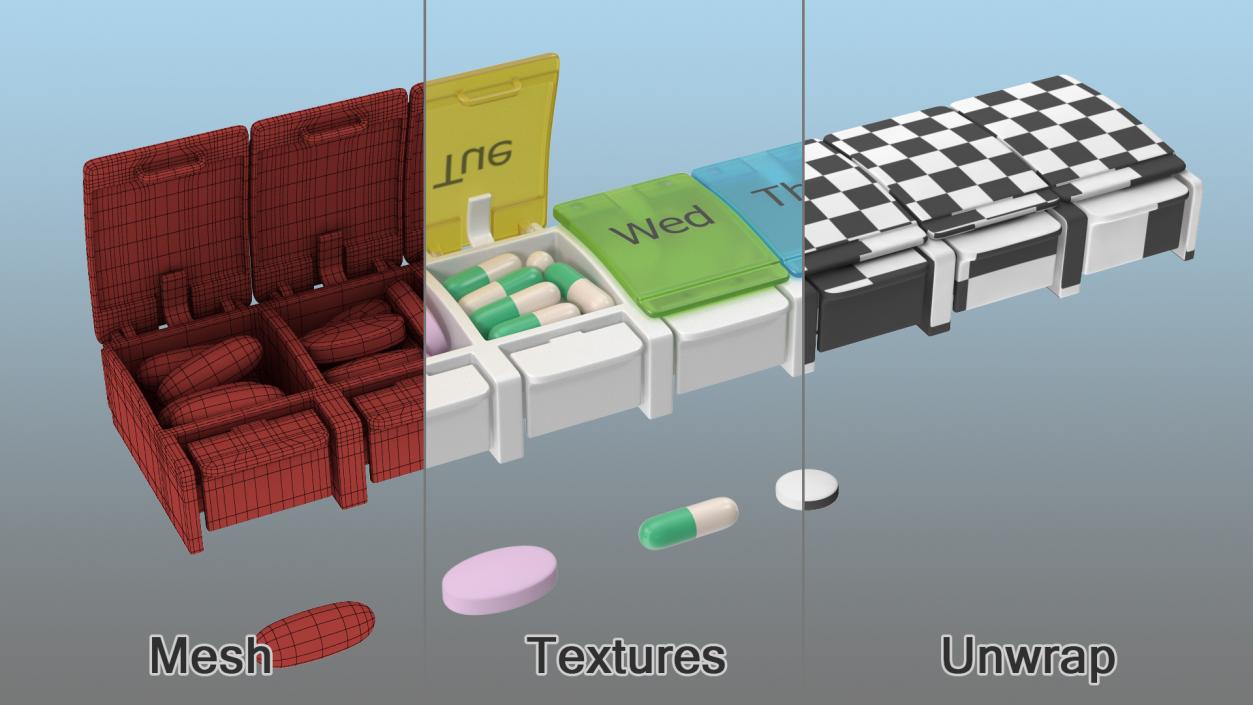 Pills Packs Collection 2 3D model