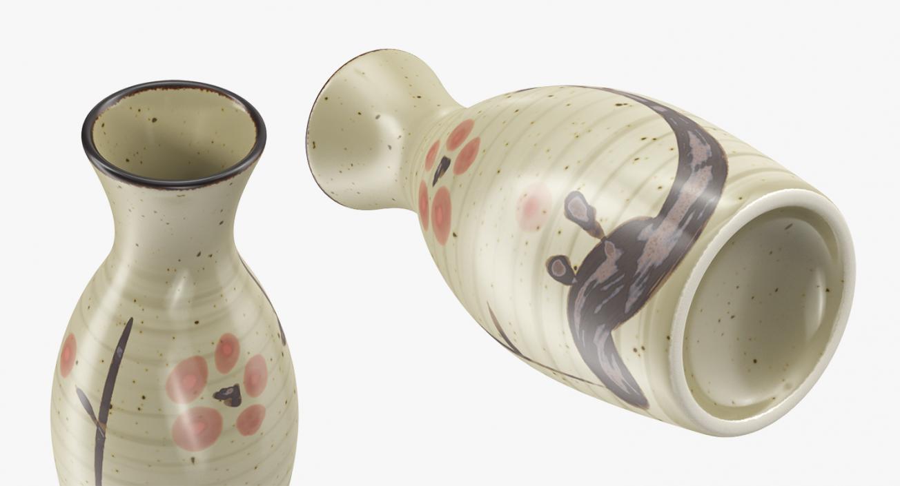 3D model Japanese Sake Service Set