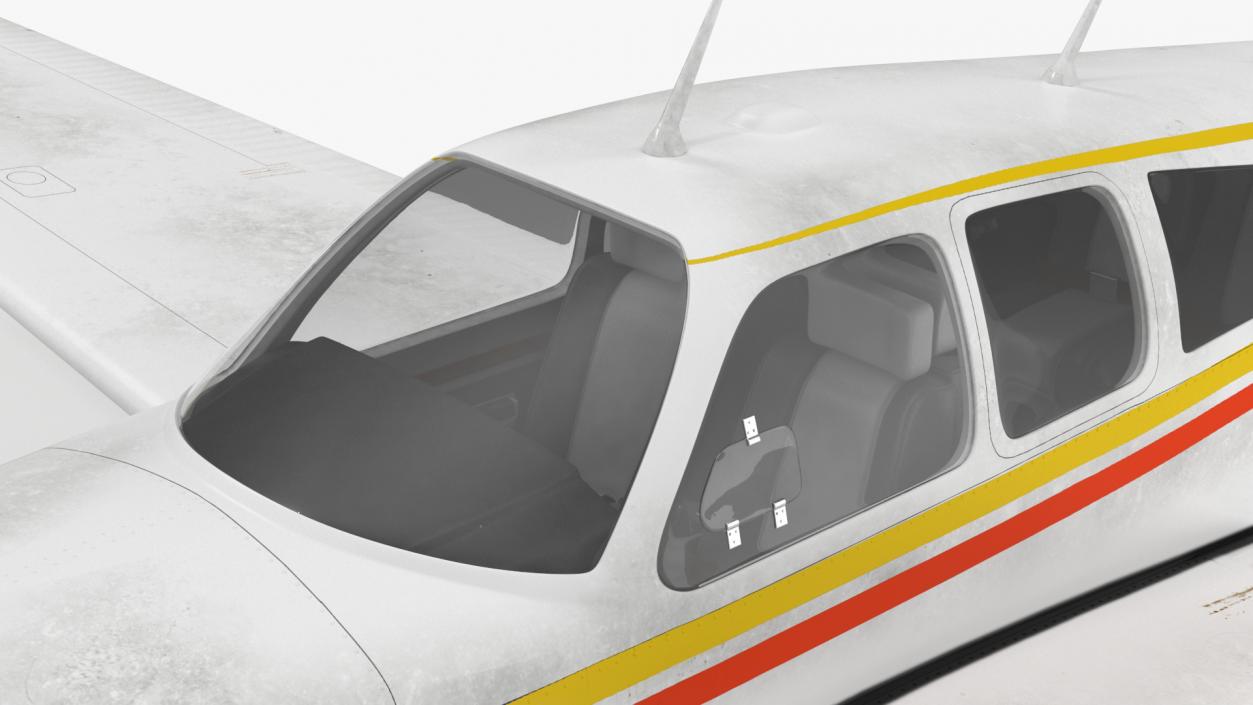 3D Single Engine Private Aircraft Beechcraft Bonanza S35 model