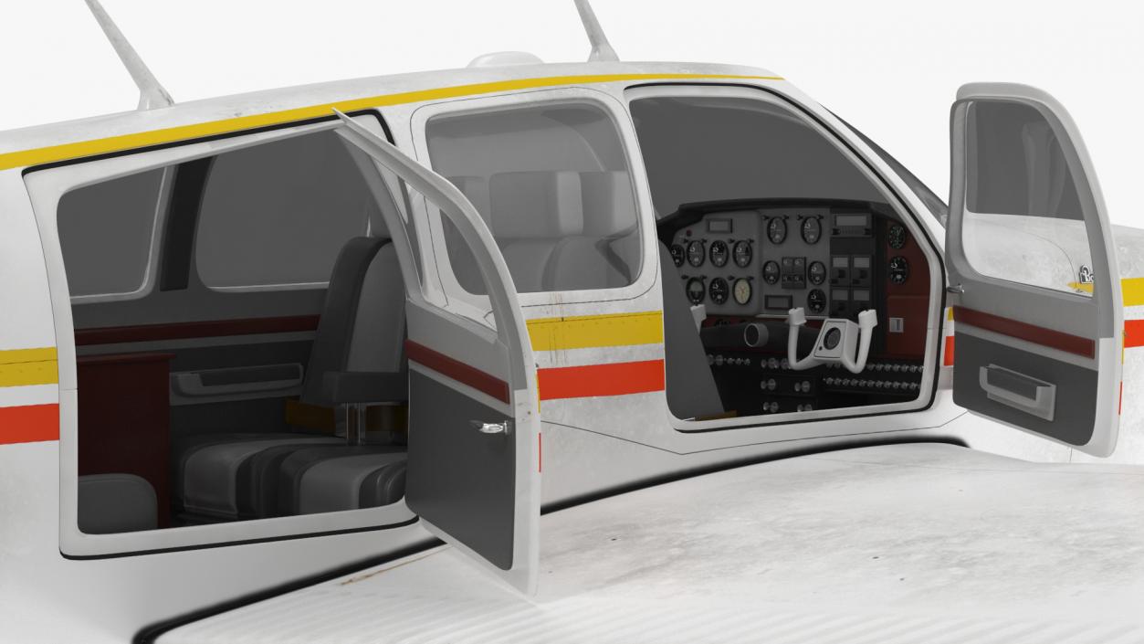 3D Single Engine Private Aircraft Beechcraft Bonanza S35 model