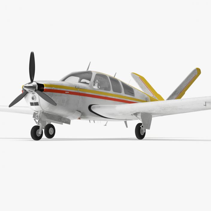 3D Single Engine Private Aircraft Beechcraft Bonanza S35 model