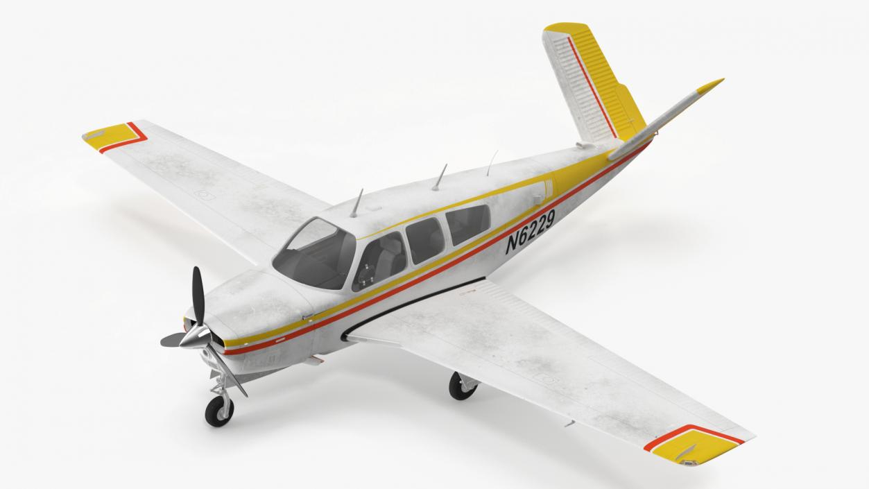 3D Single Engine Private Aircraft Beechcraft Bonanza S35 model