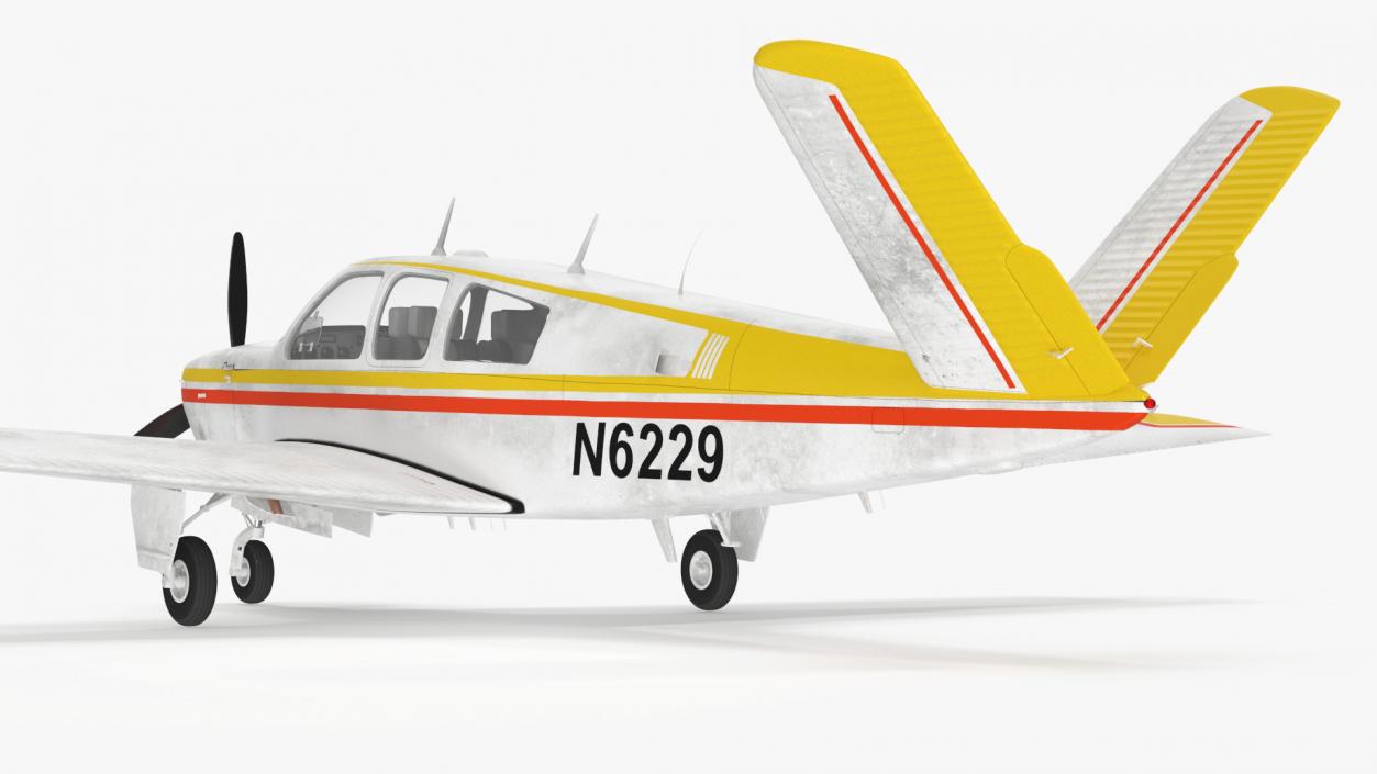 3D Single Engine Private Aircraft Beechcraft Bonanza S35 model