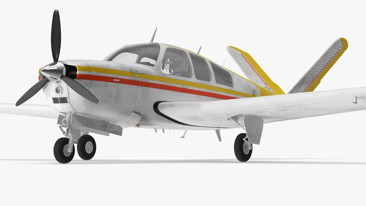 3D Single Engine Private Aircraft Beechcraft Bonanza S35 model