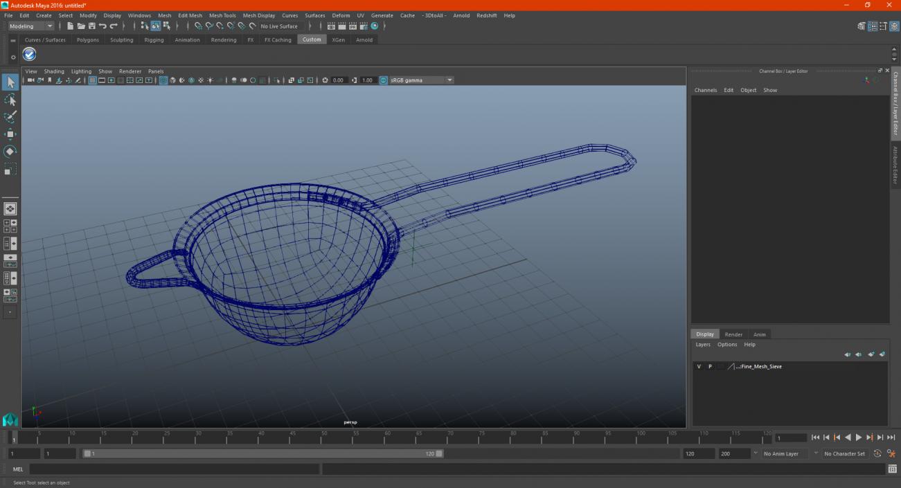 3D model Fine Mesh Sieve