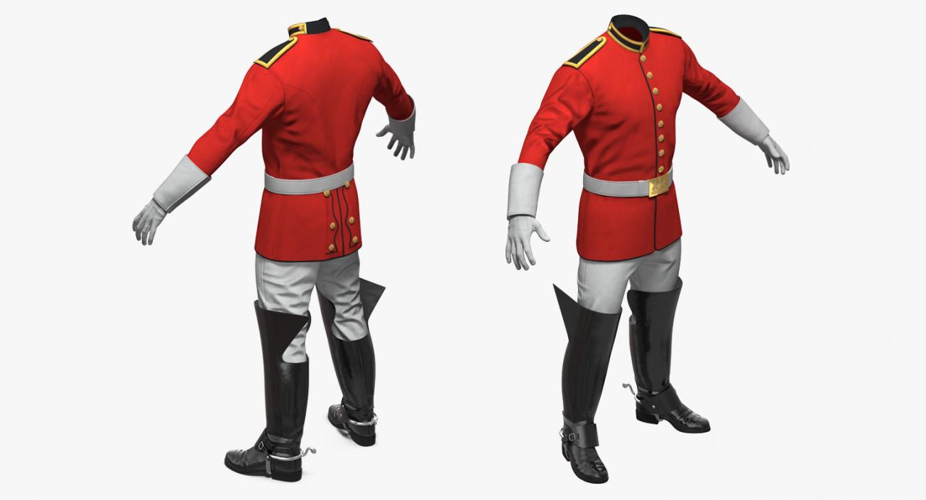 British Cavalry Life Guard Uniform 3D model