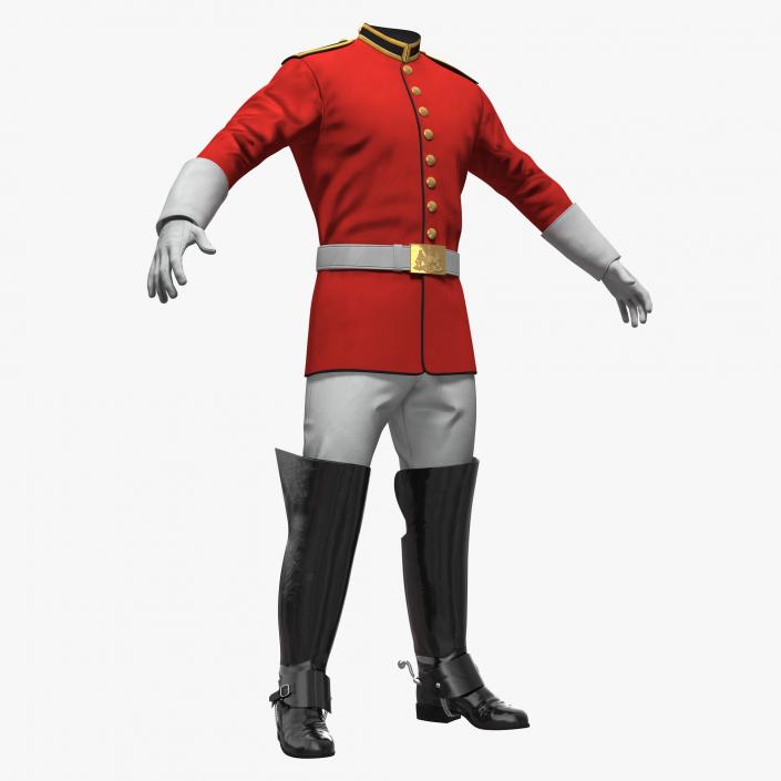 British Cavalry Life Guard Uniform 3D model