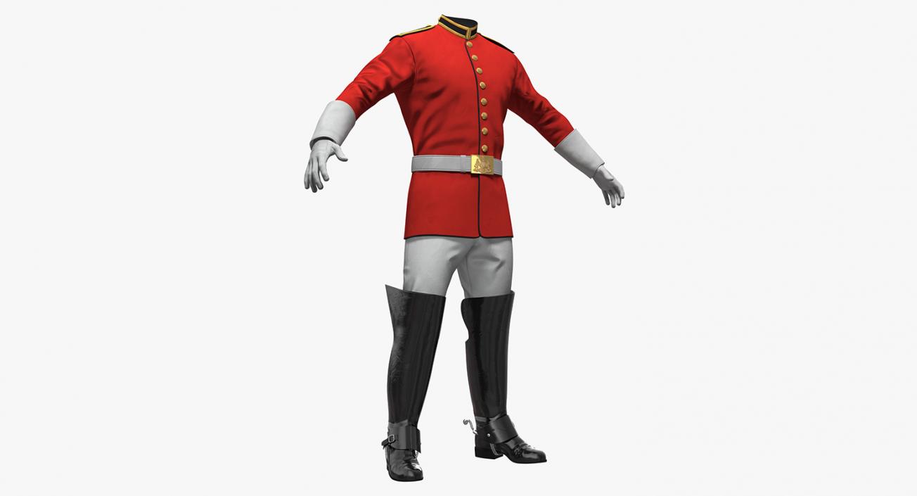 British Cavalry Life Guard Uniform 3D model