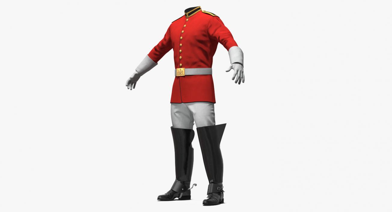 British Cavalry Life Guard Uniform 3D model