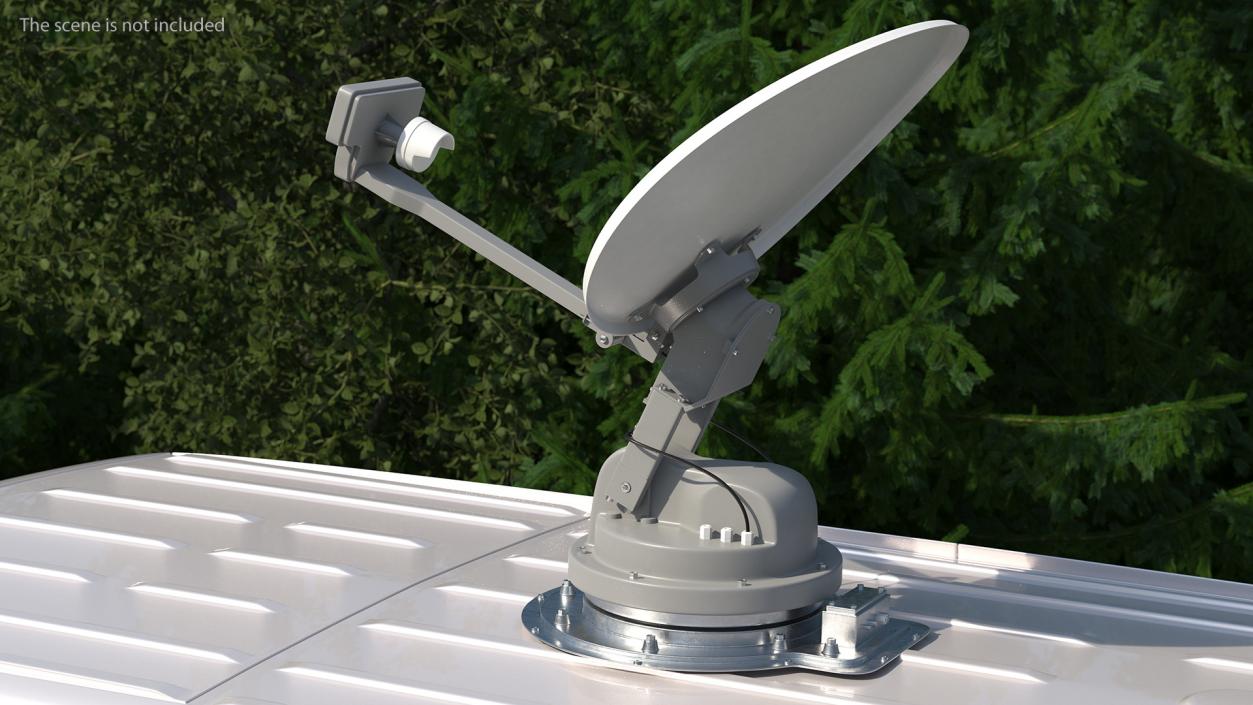 3D Van with Satellite Dish Antenna