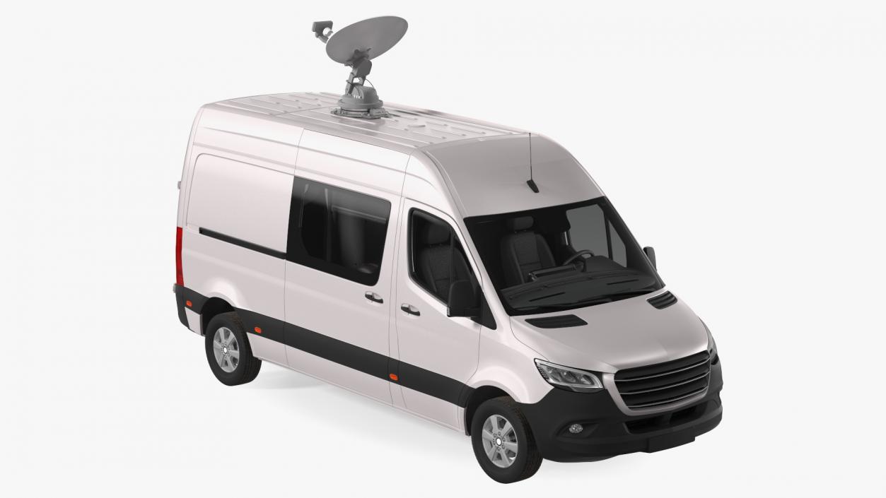 3D Van with Satellite Dish Antenna