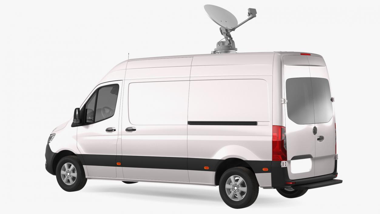 3D Van with Satellite Dish Antenna